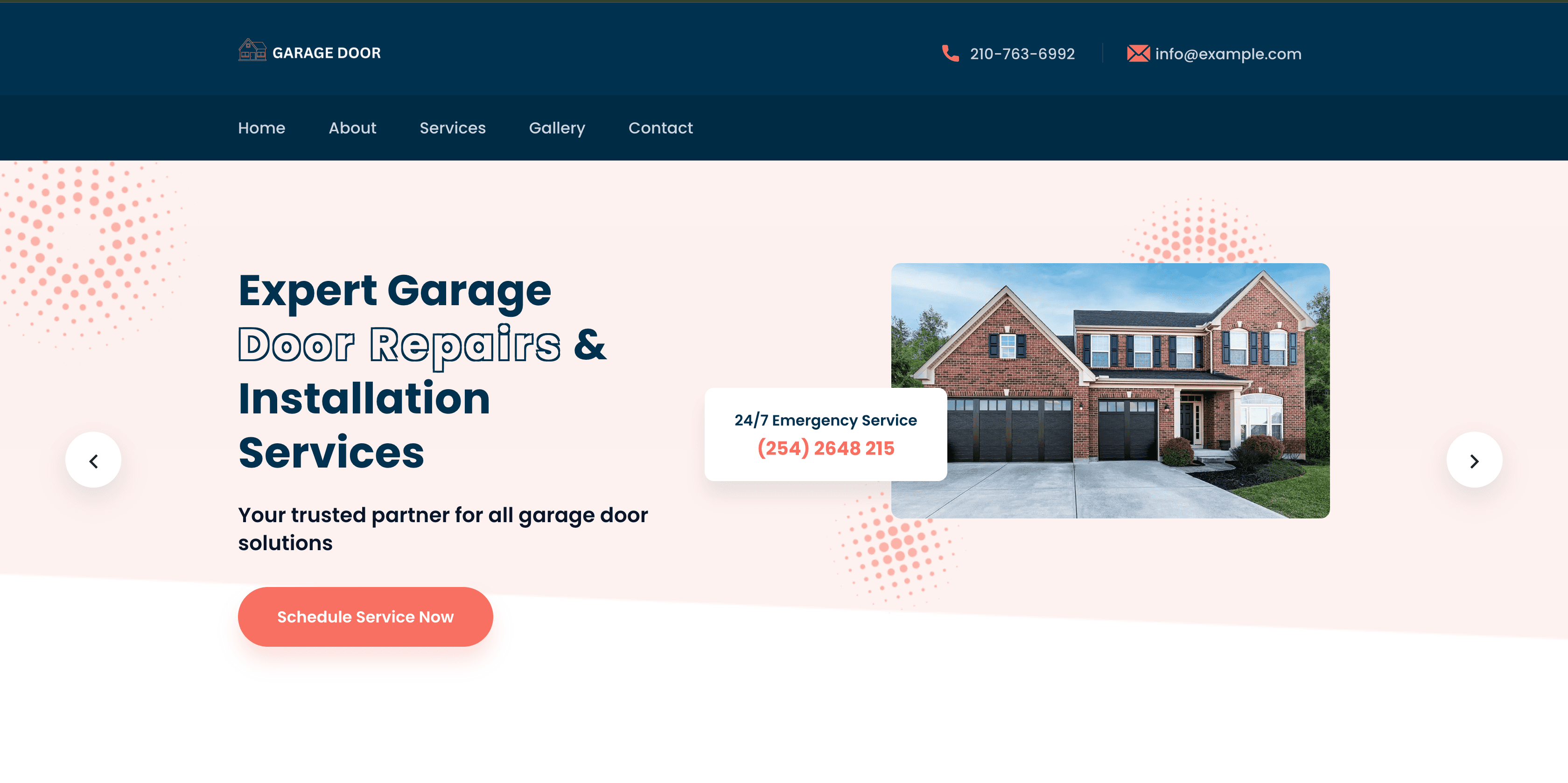 Garage Door Repair Service Website