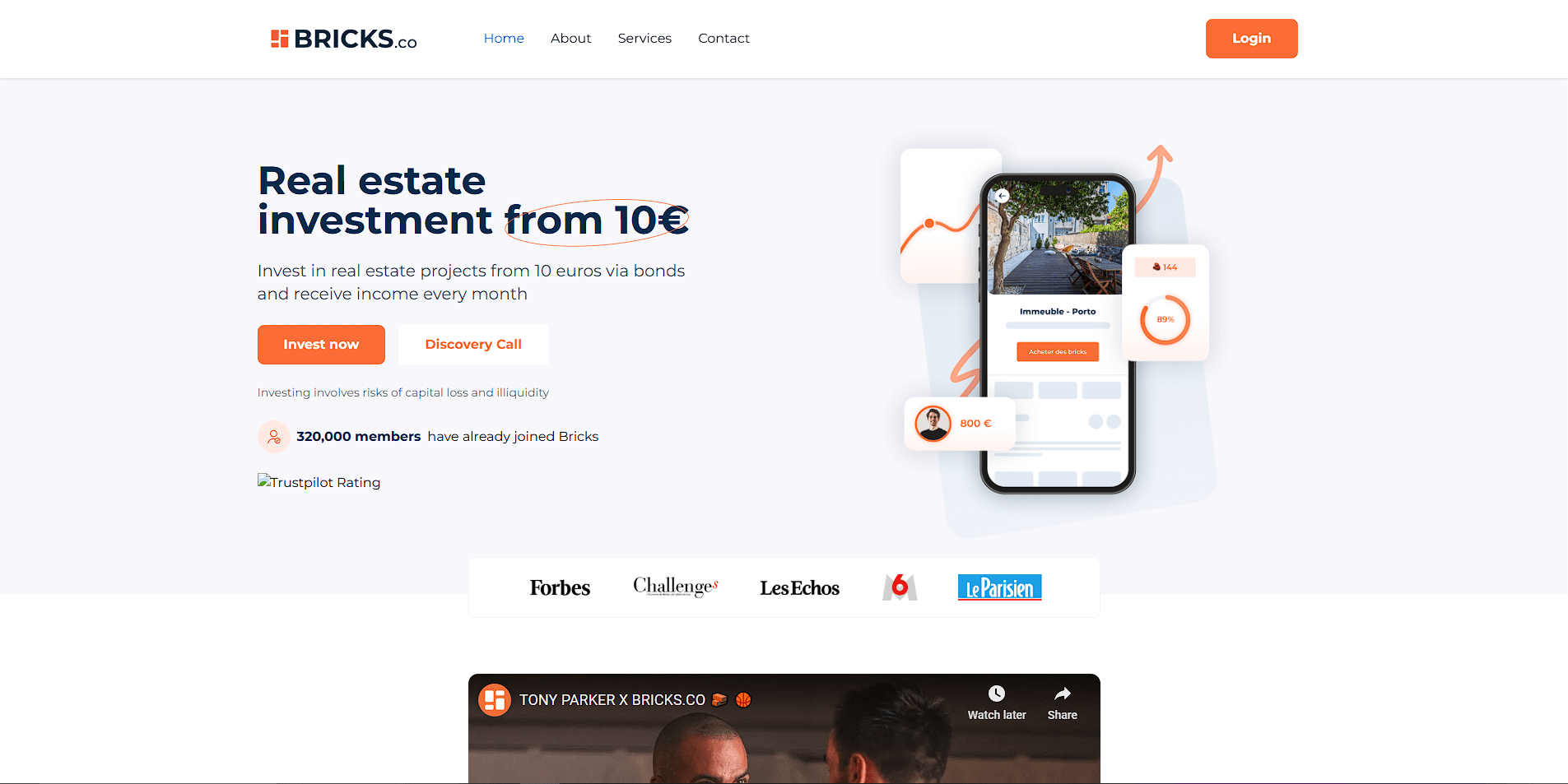 Bricks – Responsive Angular Website Clone with Tailwind CSS