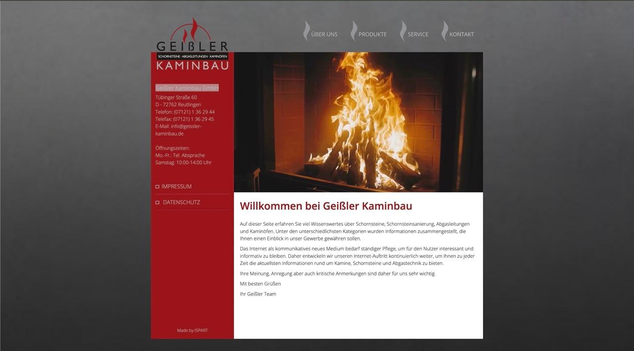 Geißler Kaminbau GmbH – Official Multi-Page Website